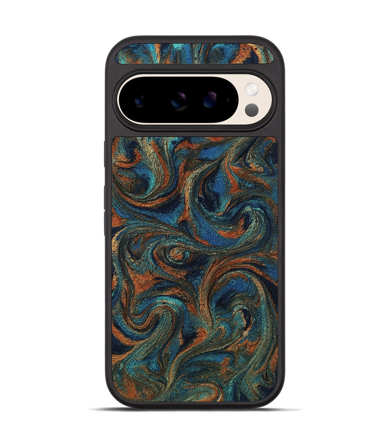 Pixel 10 Pro ResinArt Phone Case - Allyssa (Teal & Gold, 807412)