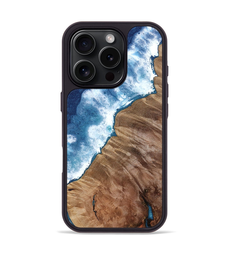 iPhone 16 Pro Wood Phone Case - Emerald (Coastal, 807423)