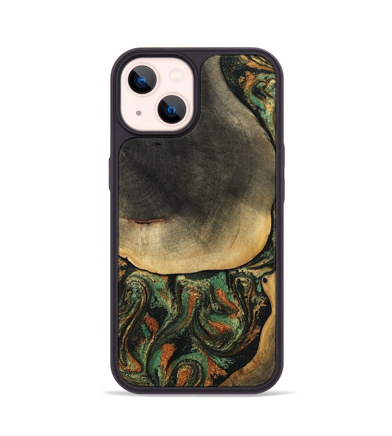 iPhone 14 Wood Phone Case - Liliana (Green, 807443)