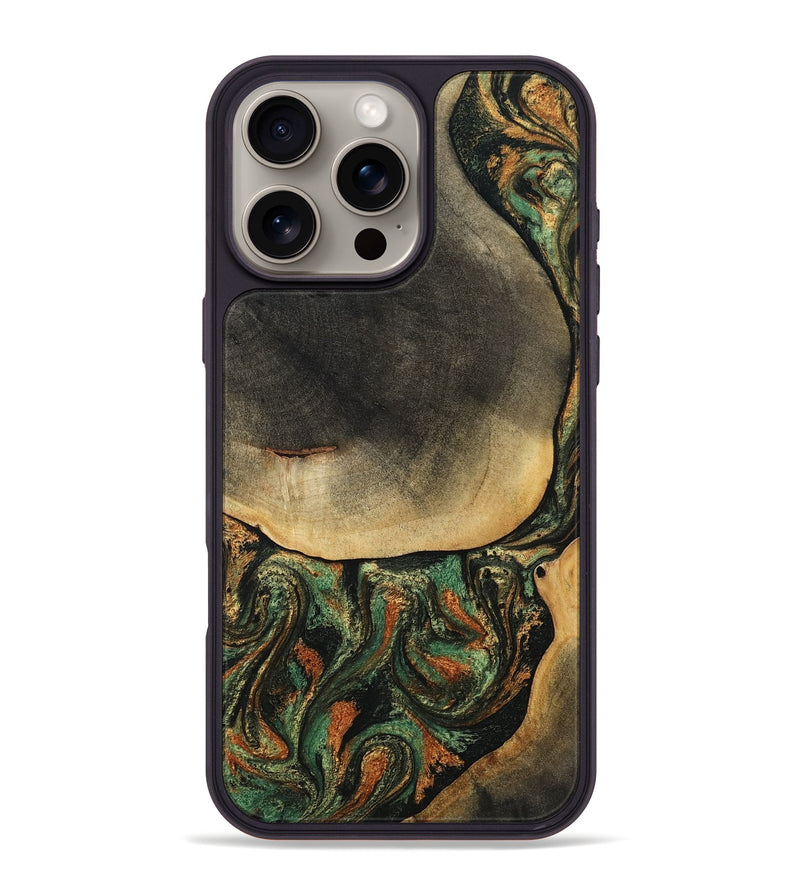 iPhone 16 Pro Max Wood Phone Case - Liliana (Green, 807443)