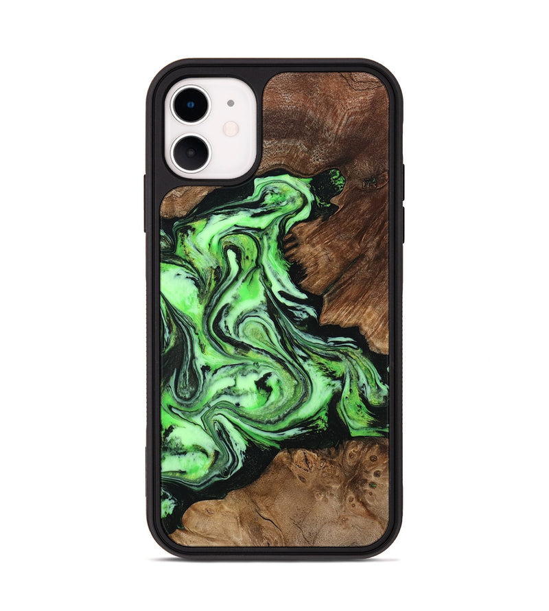 iPhone 11 Wood Phone Case - Spencer (Green, 807446)