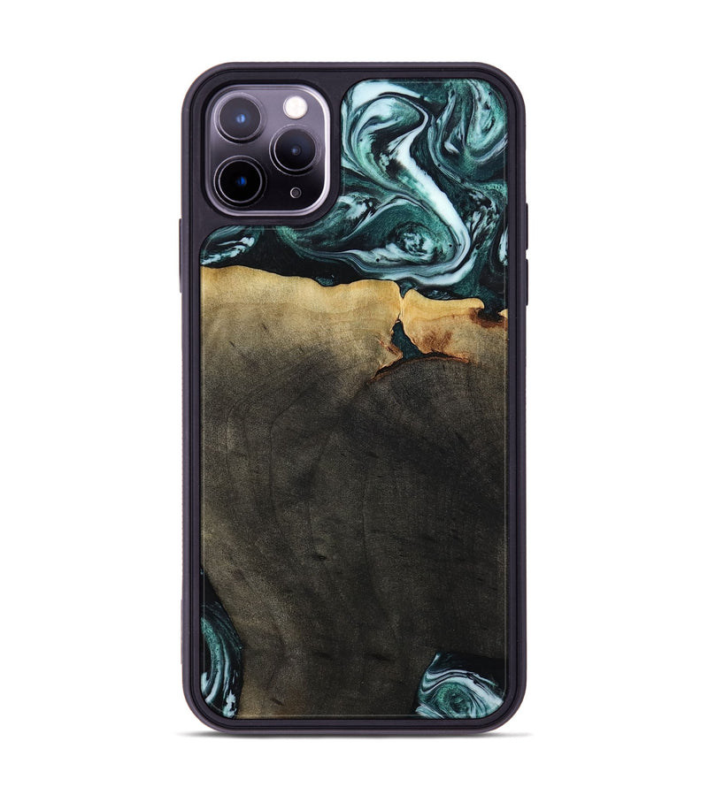 iPhone 11 Pro Max Wood Phone Case - Love (Green, 807447)