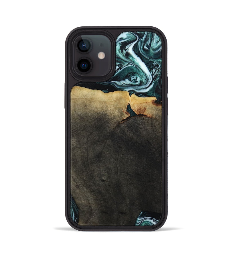 iPhone 12 Wood Phone Case - Love (Green, 807447)