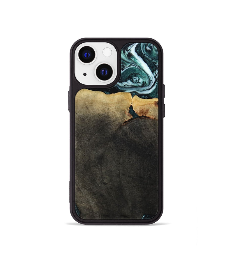 iPhone 13 mini Wood Phone Case - Love (Green, 807447)