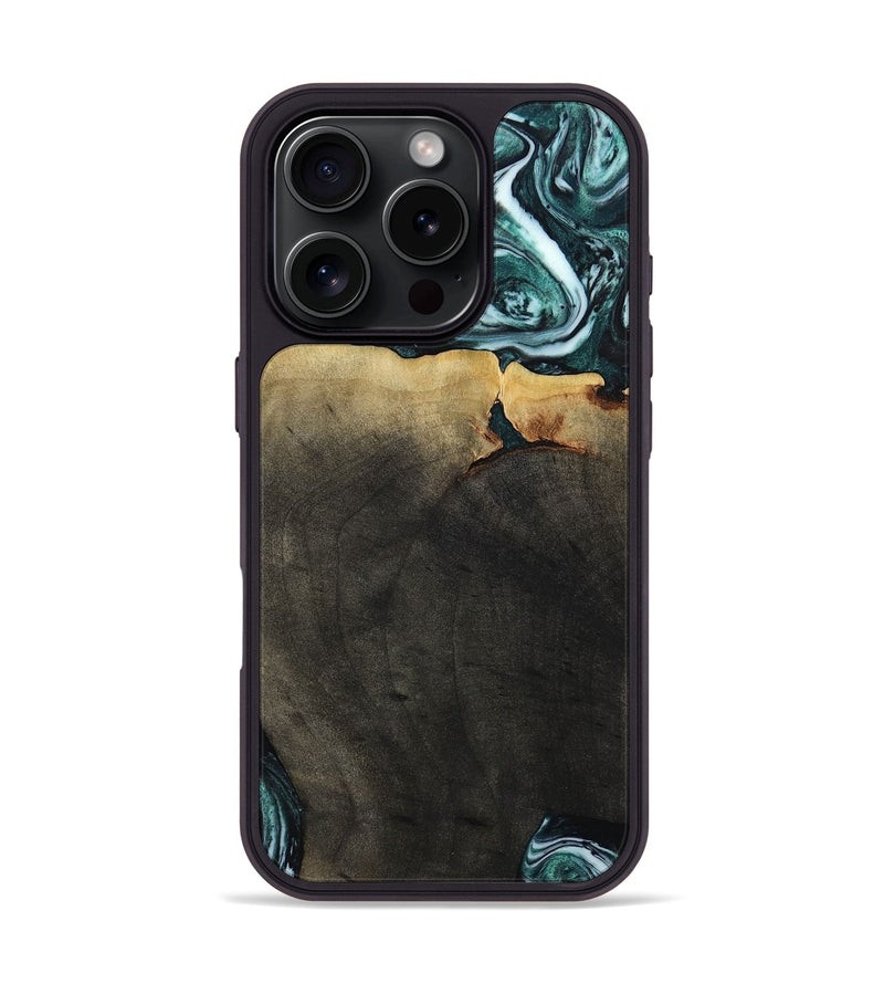 iPhone 16 Pro Wood Phone Case - Love (Green, 807447)