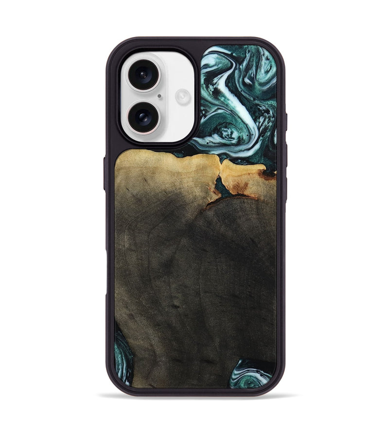 iPhone 17 Wood Phone Case - Love (Green, 807447)