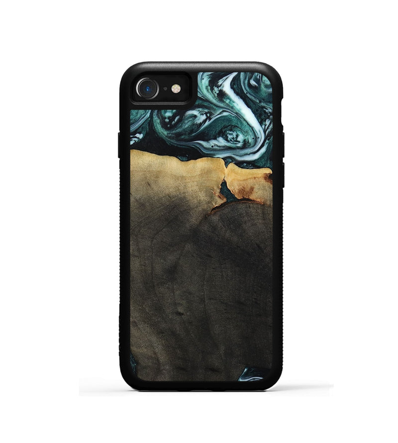 iPhone SE Wood Phone Case - Love (Green, 807447)