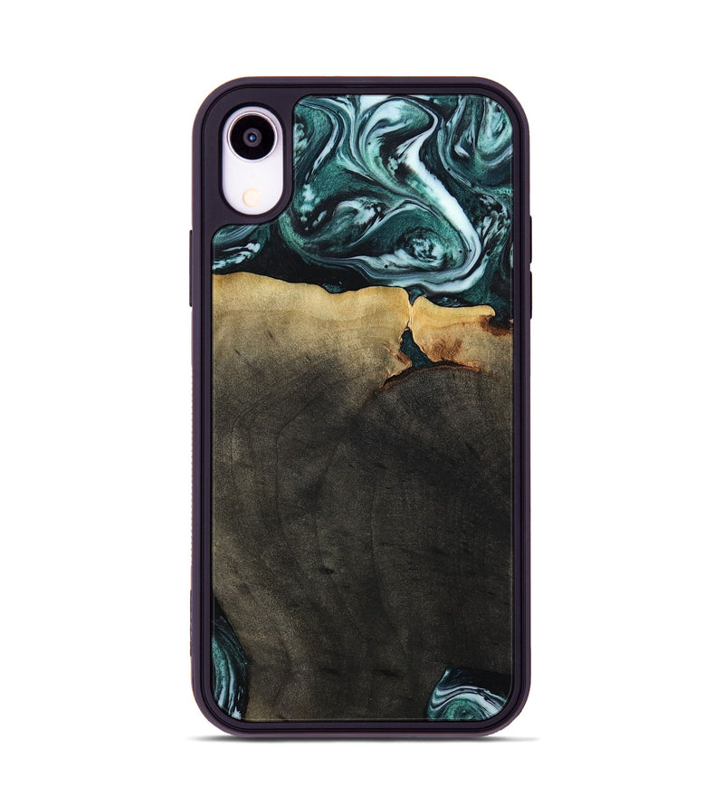 iPhone Xr Wood Phone Case - Love (Green, 807447)