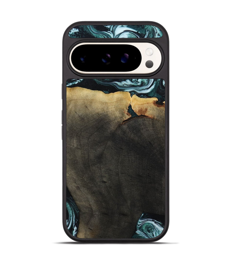 Pixel 9 Wood Phone Case - Love (Green, 807447)