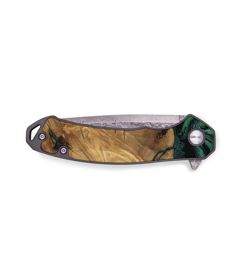 EDC Wood Pocket Knife - Meghan (Green, 807448)
