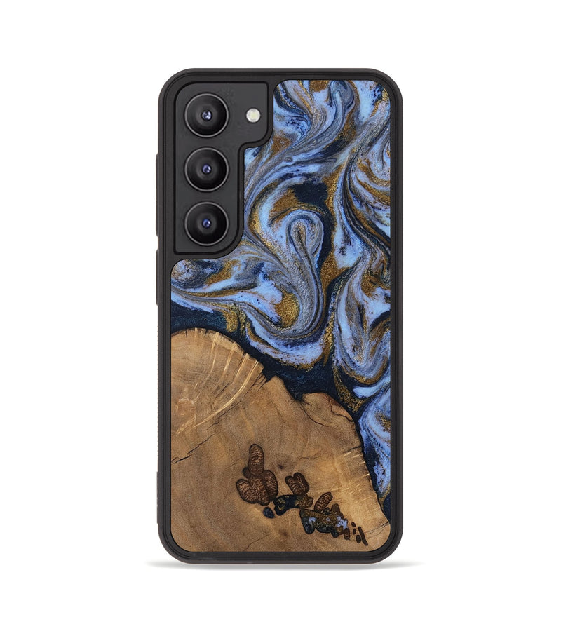 Galaxy S23 Wood Phone Case - Delphia (Teal & Gold, 807504)