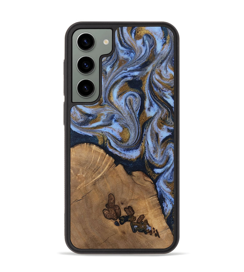 Galaxy S23 Plus Wood Phone Case - Delphia (Teal & Gold, 807504)