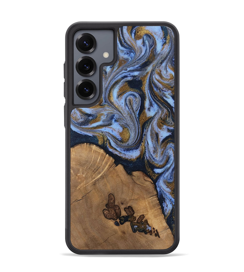 Galaxy S25 Plus Wood Phone Case - Delphia (Teal & Gold, 807504)
