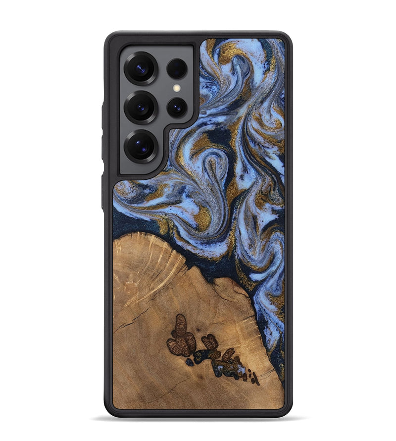Galaxy S25 Ultra Wood Phone Case - Delphia (Teal & Gold, 807504)