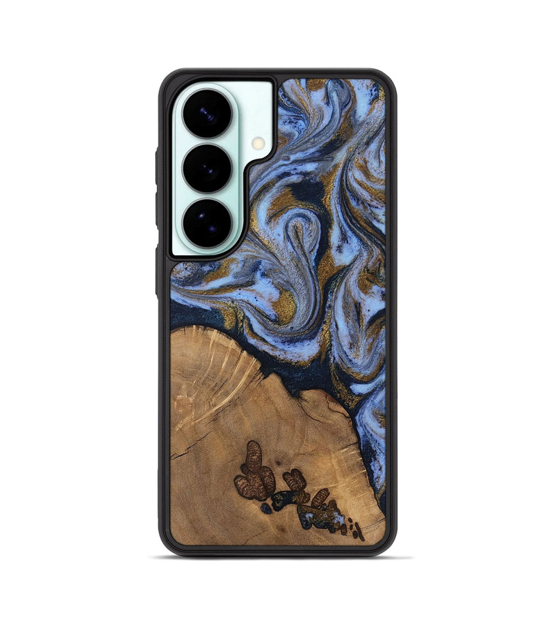 Galaxy S26 Wood Phone Case - Delphia (Teal & Gold, 807504)
