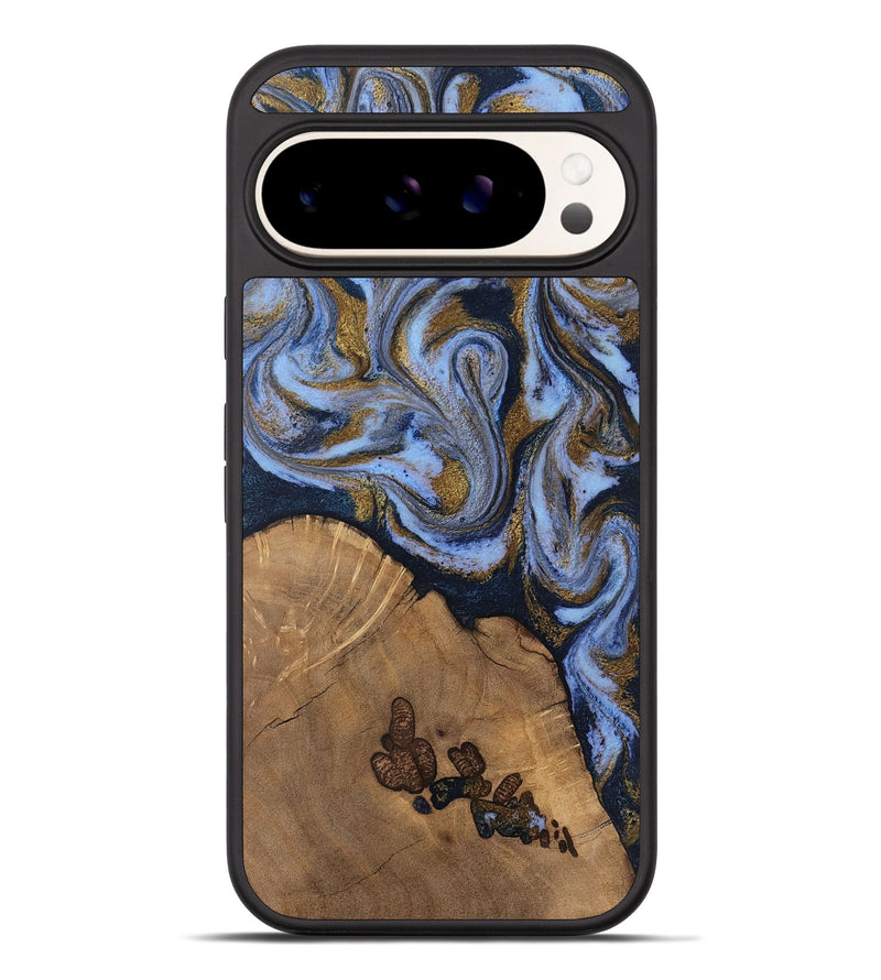 Pixel 10 Pro XL Wood Phone Case - Delphia (Teal & Gold, 807504)
