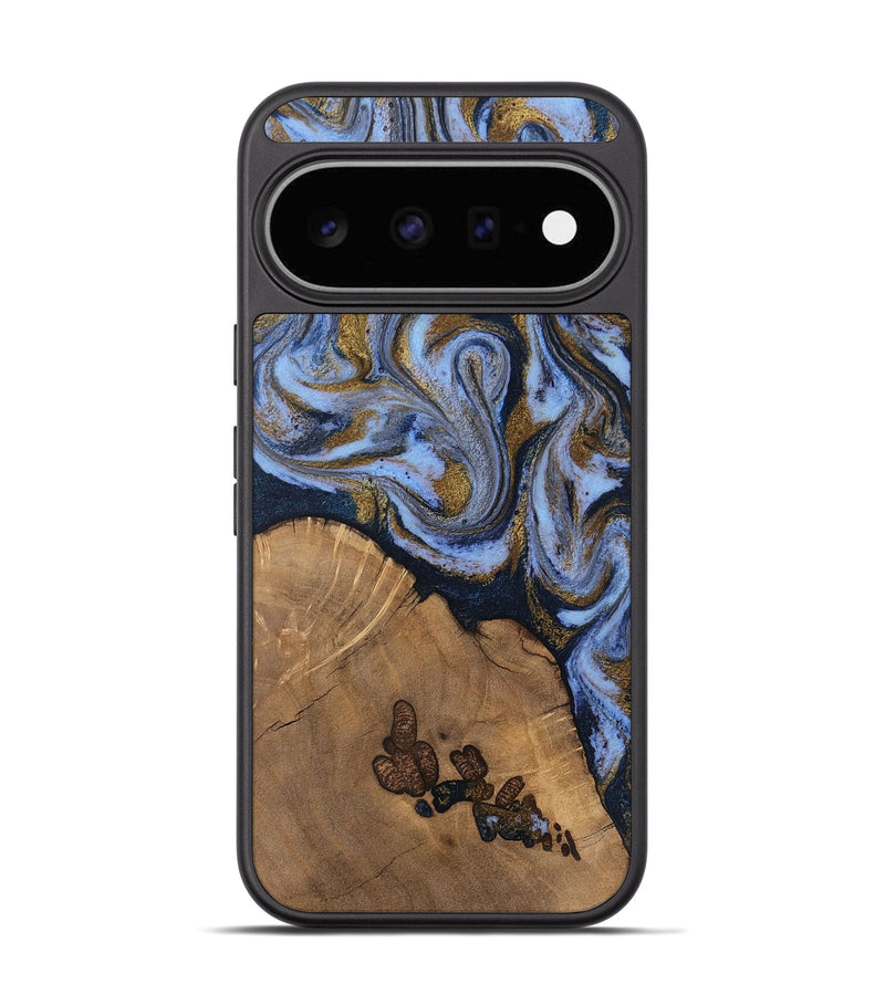 Pixel 11 Wood Phone Case - Delphia (Teal & Gold, 807504)