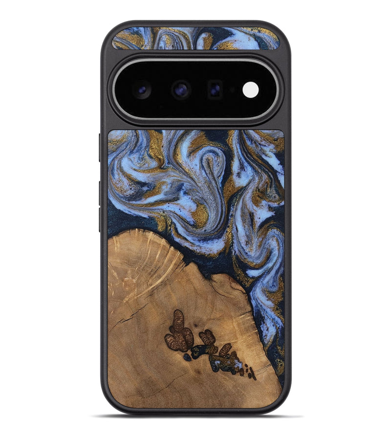 Pixel 11 Pro XL Wood Phone Case - Delphia (Teal & Gold, 807504)
