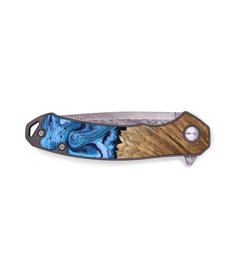 EDC Wood Pocket Knife - Michell (Blue, 807529)