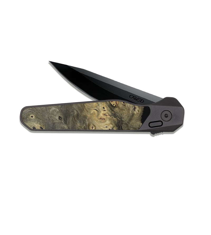EDC Dark Slate Wood Pocket Knife - Abdiel (Bloom, 807617)