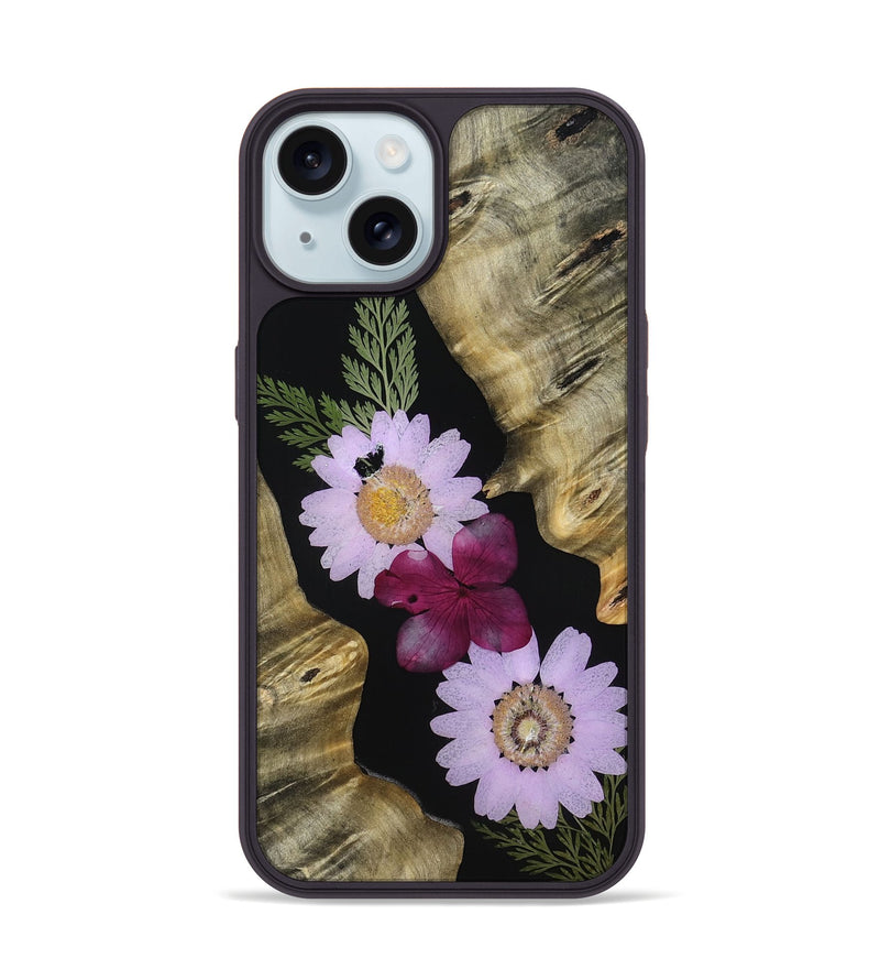 iPhone 15 Wood Phone Case - Kadin (Bloom, 807659)