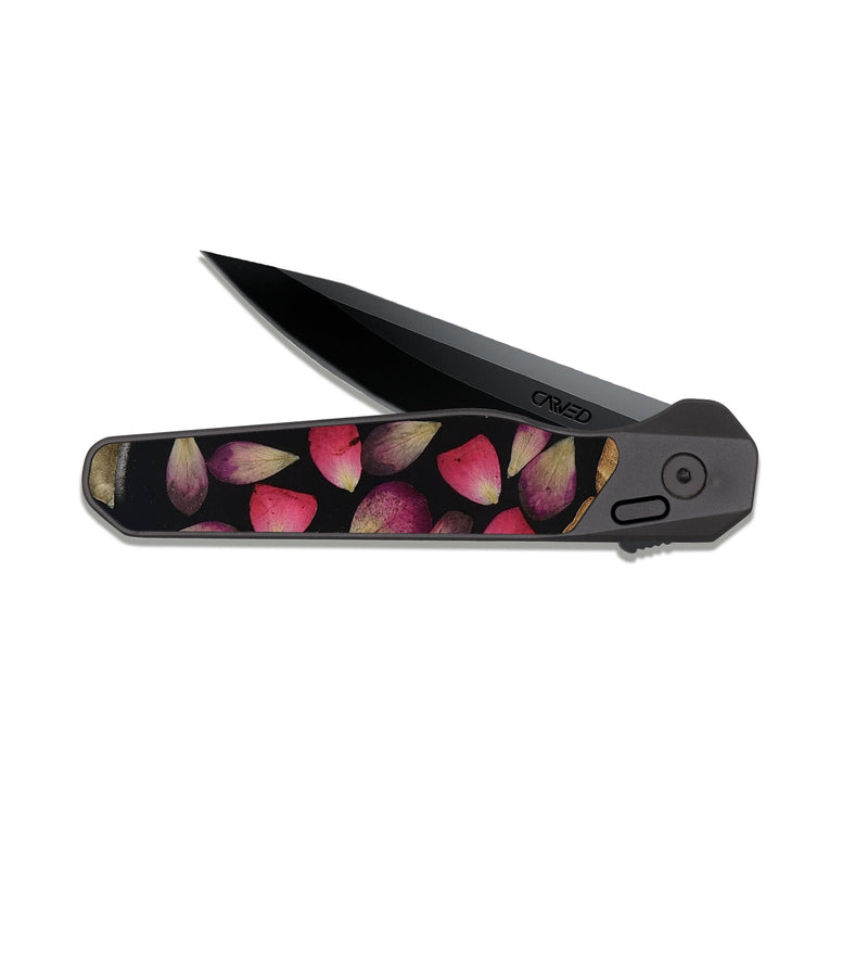 EDC Dark Slate Wood Pocket Knife - Ximena (Bloom, 807663)