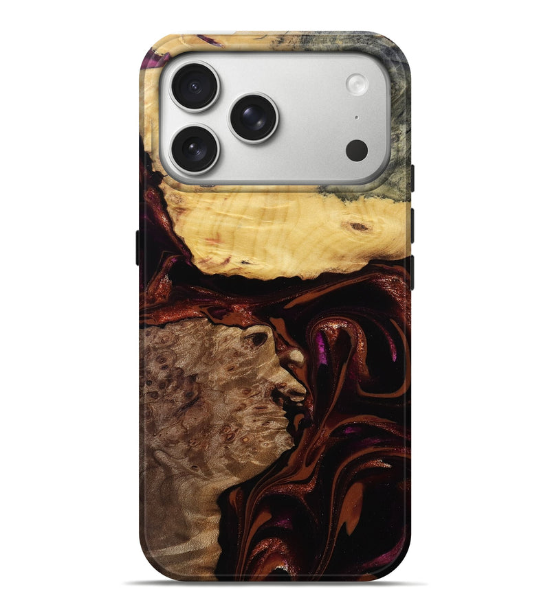iPhone 17 Pro Max Wood Live Edge Phone Case - Keegan (Red, 807682)