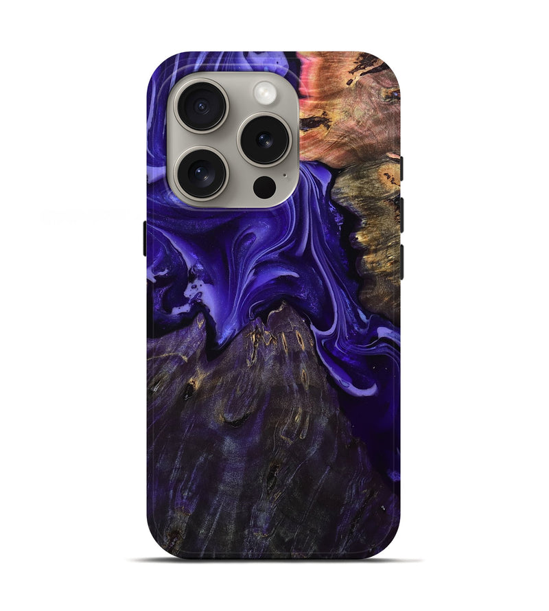 iPhone 16 Pro Wood Live Edge Phone Case - Jax (Purple, 807688)