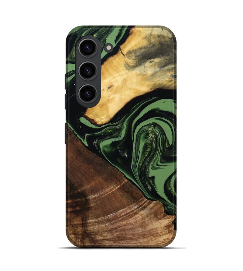 Galaxy S23 Wood Live Edge Phone Case - Elden (Green, 807710)