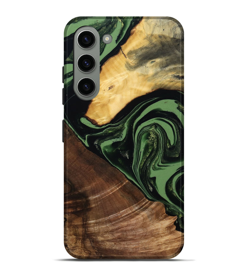 Galaxy S23 Plus Wood Live Edge Phone Case - Elden (Green, 807710)