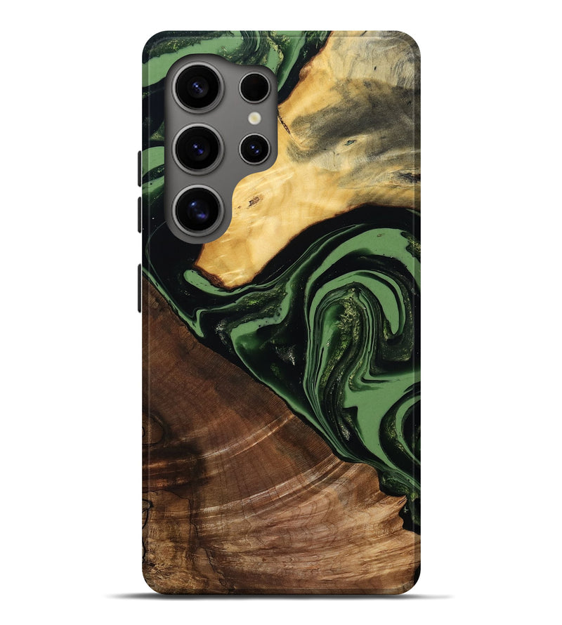 Galaxy S25 Ultra Wood Live Edge Phone Case - Elden (Green, 807710)