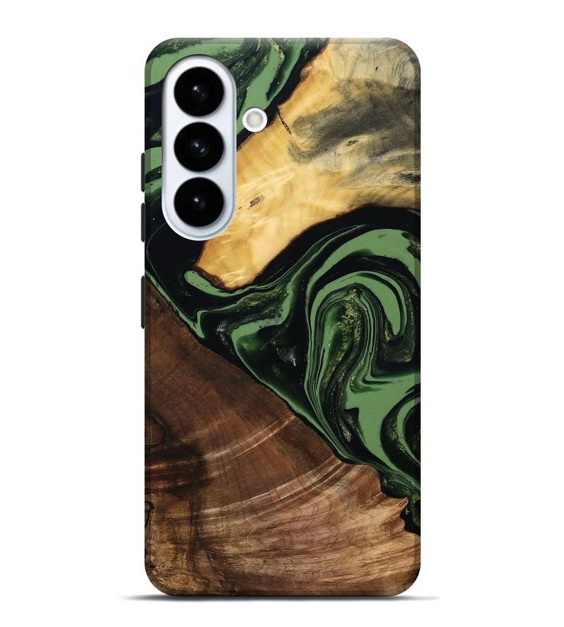 Galaxy S26 Plus Wood Live Edge Phone Case - Elden (Green, 807710)