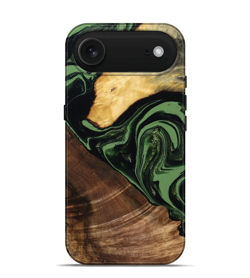 iPhone 17 Air Wood Live Edge Phone Case - Elden (Green, 807710)