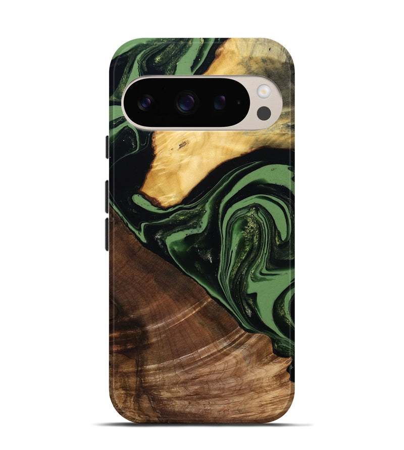 Pixel 9 Wood Live Edge Phone Case - Elden (Green, 807710)