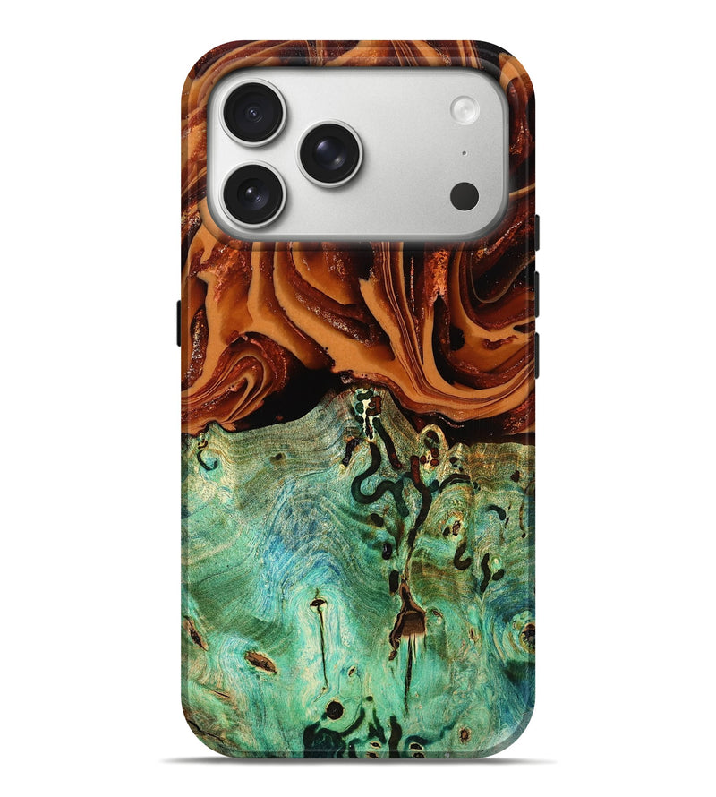 iPhone 17 Pro Max Wood Live Edge Phone Case - Selma (Red, 807722)