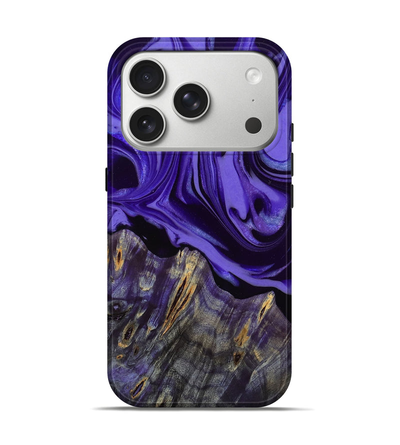 iPhone 17 Pro Wood Live Edge Phone Case - Jalisa (Purple, 807741)