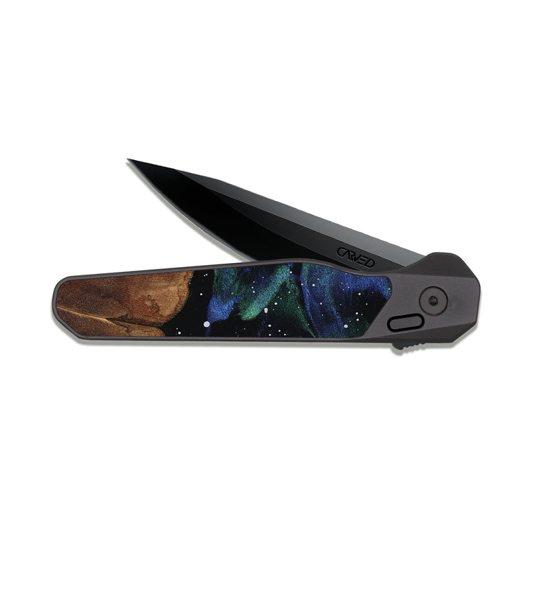 EDC Dark Slate Wood Pocket Knife - Solomon (Cosmos, 807802)