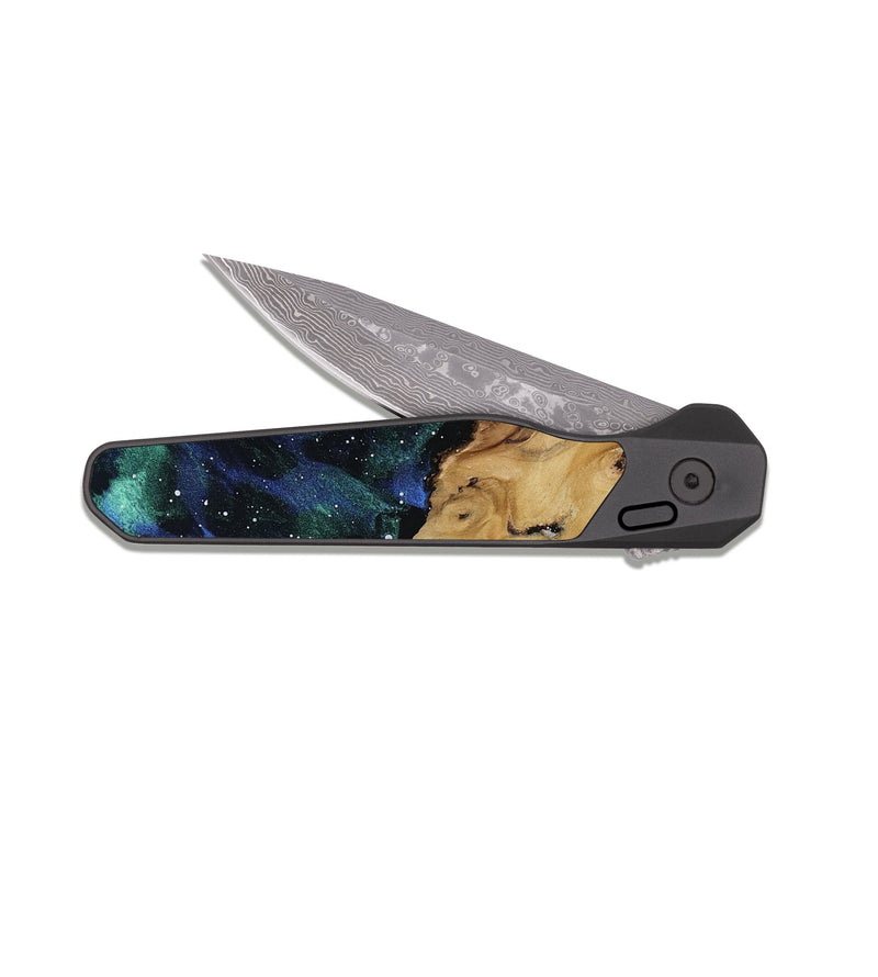 EDC Dark Damascus Wood Pocket Knife - Otho (Cosmos, 807813)