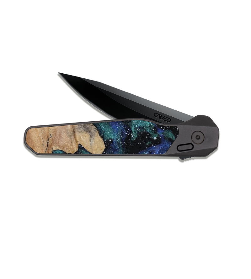 EDC Dark Slate Wood Pocket Knife - Shari (Cosmos, 807838)