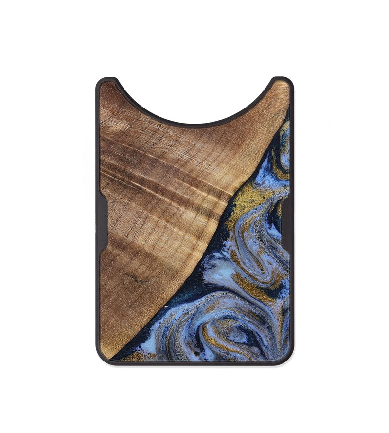 Alloy Wood Wallet - Lee (Teal & Gold, 807866)