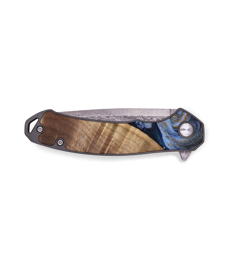 EDC Wood Pocket Knife - Lee (Teal & Gold, 807866)