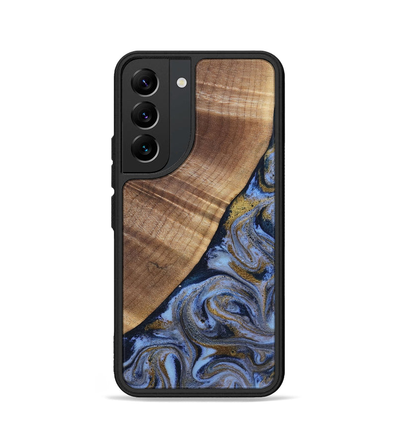 Galaxy S22 Wood Phone Case - Lee (Teal & Gold, 807866)