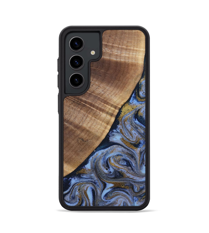Galaxy S24 Wood Phone Case - Lee (Teal & Gold, 807866)