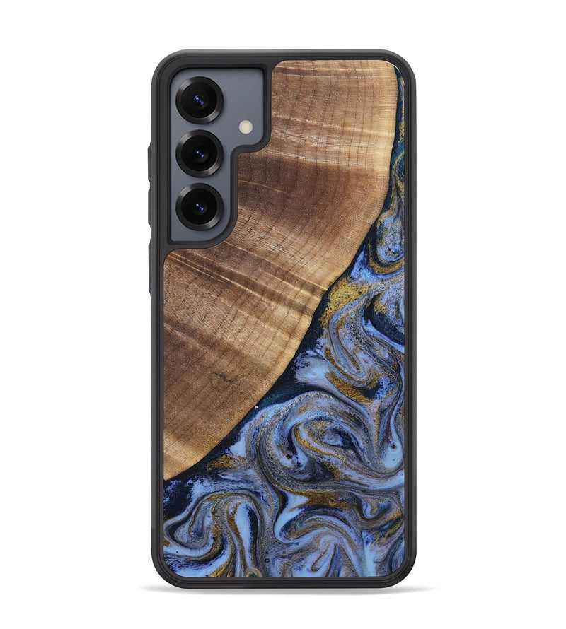 Galaxy S25 Plus Wood Phone Case - Lee (Teal & Gold, 807866)
