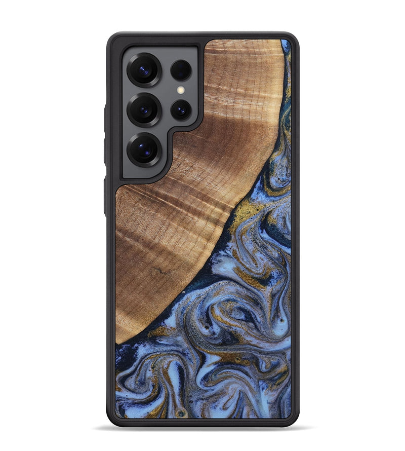 Galaxy S25 Ultra Wood Phone Case - Lee (Teal & Gold, 807866)