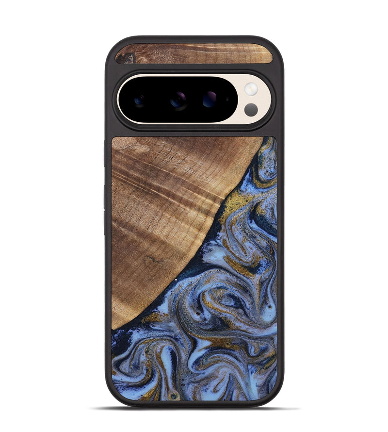Pixel 10 Wood Phone Case - Lee (Teal & Gold, 807866)
