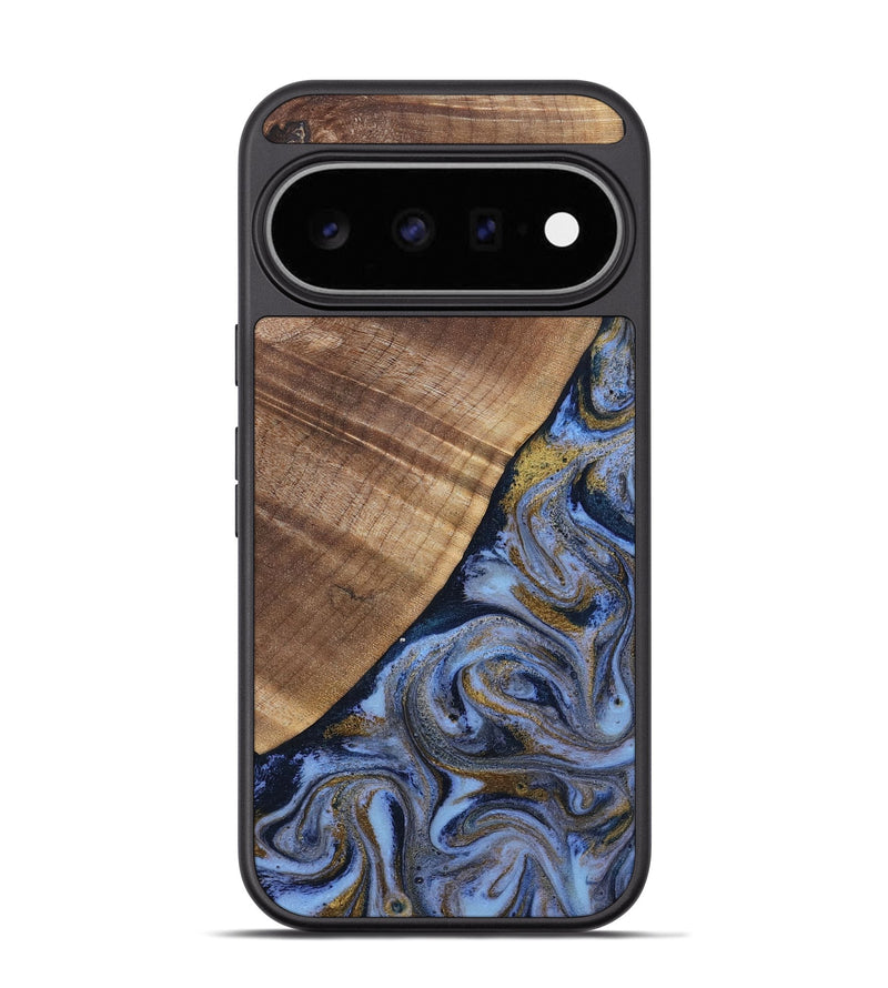 Pixel 11 Pro Wood Phone Case - Lee (Teal & Gold, 807866)