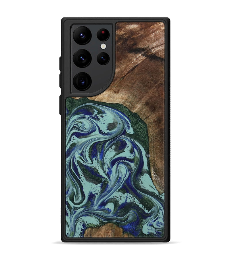 Galaxy S22 Ultra Wood Phone Case - Tara (Green, 807895)