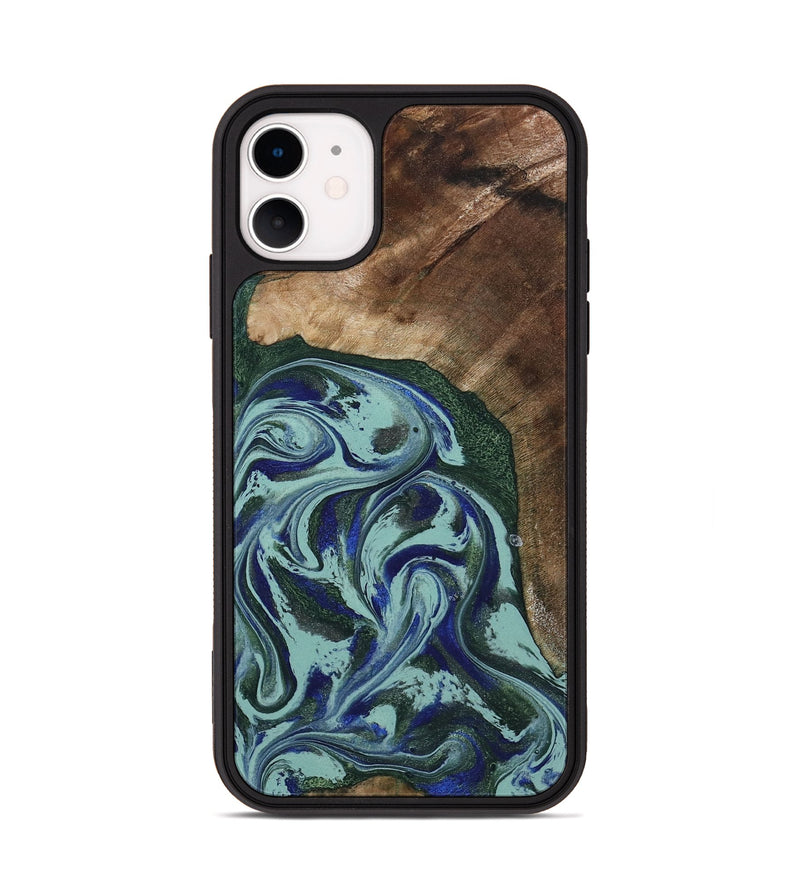 iPhone 11 Wood Phone Case - Tara (Green, 807895)