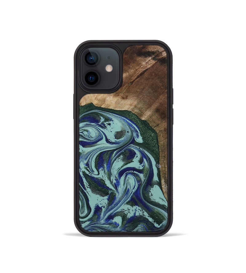 iPhone 12 mini Wood Phone Case - Tara (Green, 807895)